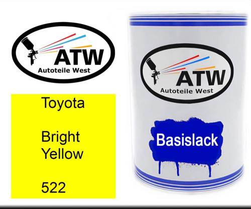 Toyota, Bright Yellow, 522: 500ml Lackdose, von ATW Autoteile West.